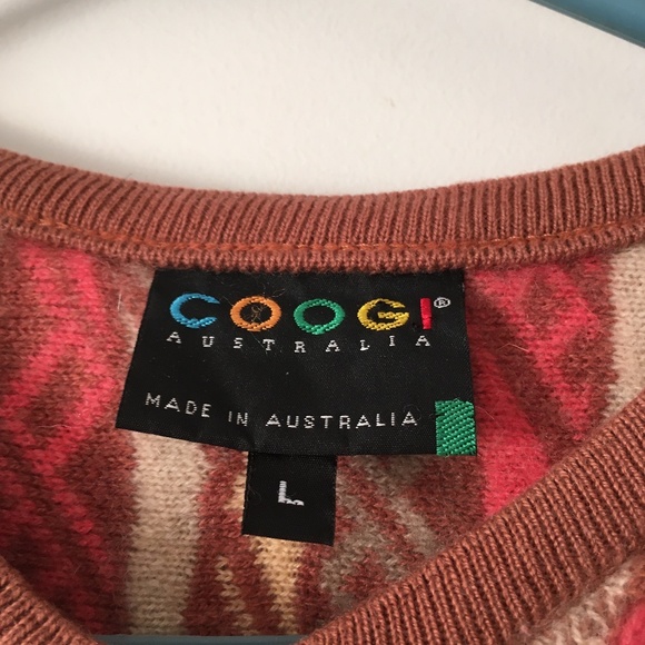 COOGI 100% Cashmere Multicolor Cardigan L - Picture 3 of 7
